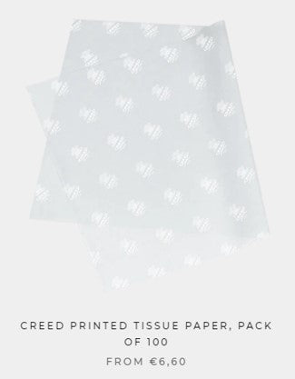 Creed - Collateral - White on White Printed Tissue (200 Pack)